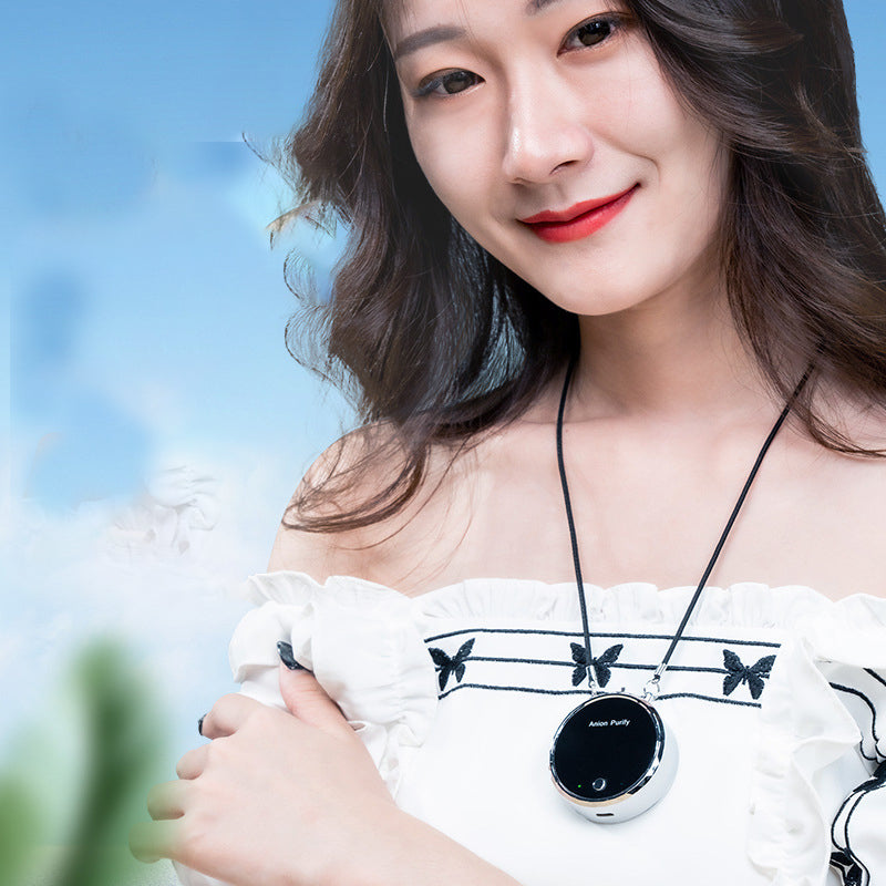 Portable hanging neck air purifier product image — NOVA LIVING