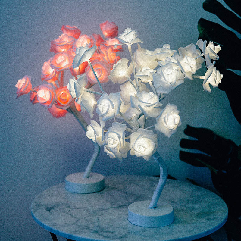 Rose Flower Lamp USB Battery Operated LED Table product image — NOVA LIVING